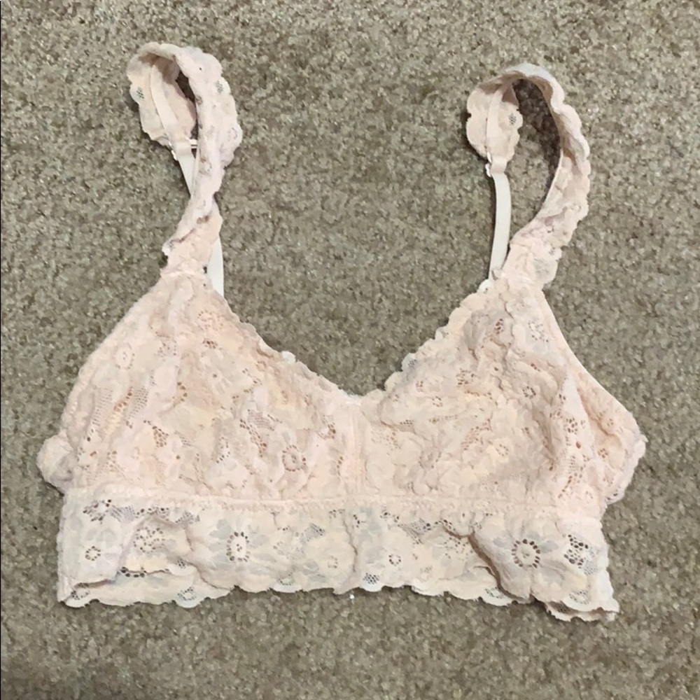 Aerie pale pink lace bralette